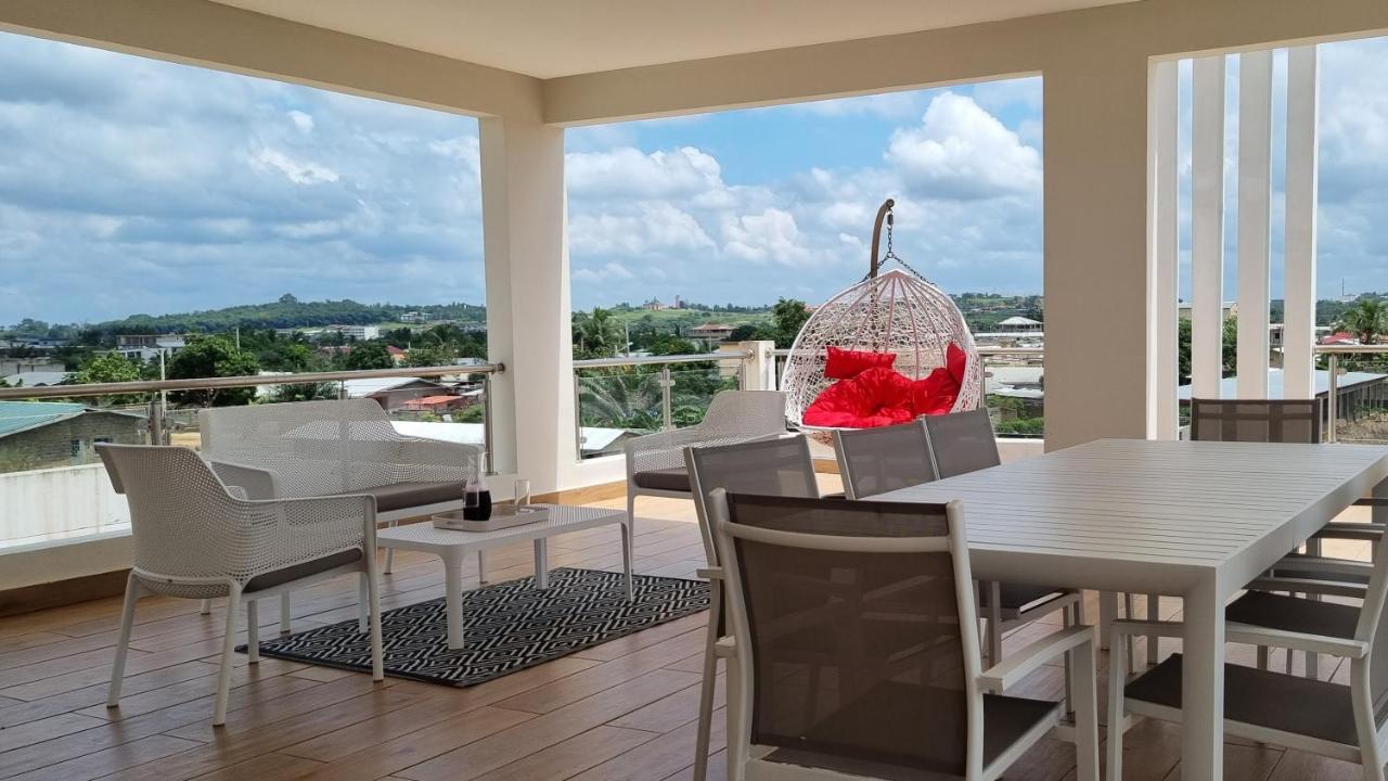 Villa Bolati, Avec Piscine, Jacuzzi, Jardin Et Vue Bonoua Bagian luar foto